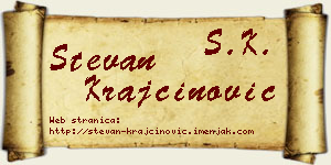 Stevan Krajčinović vizit kartica
